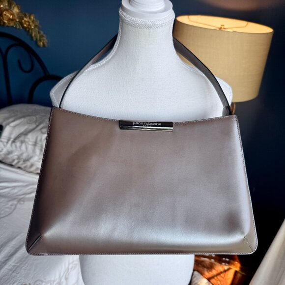 Vintage Early 00s Y2K Paco Rabanne Grey Adjustable Shoulder Bag - Picture 2 of 16